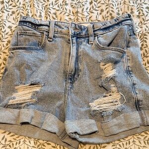 Hollister Distressed Blue Jean Shorts